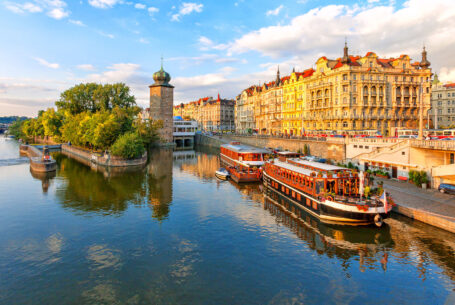 Boats Docked Riverbank