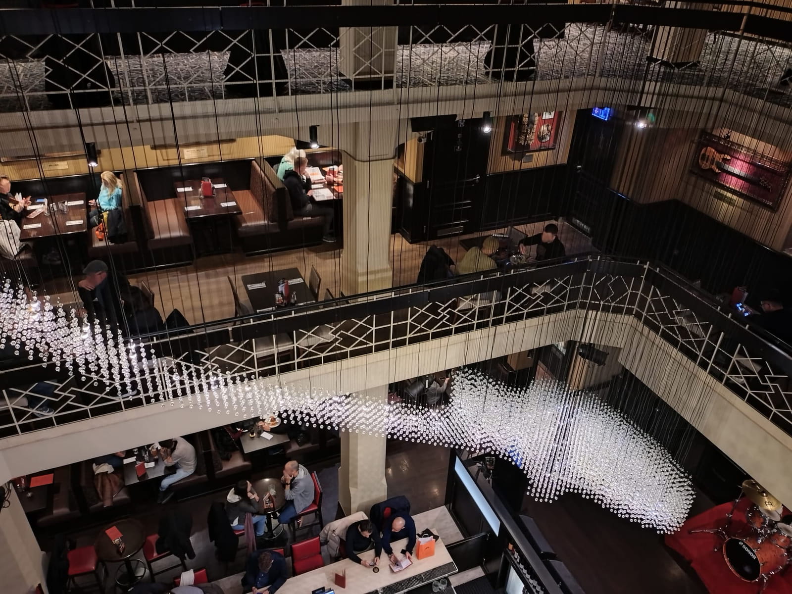 Custom Made Guitar Shaped Chandelier