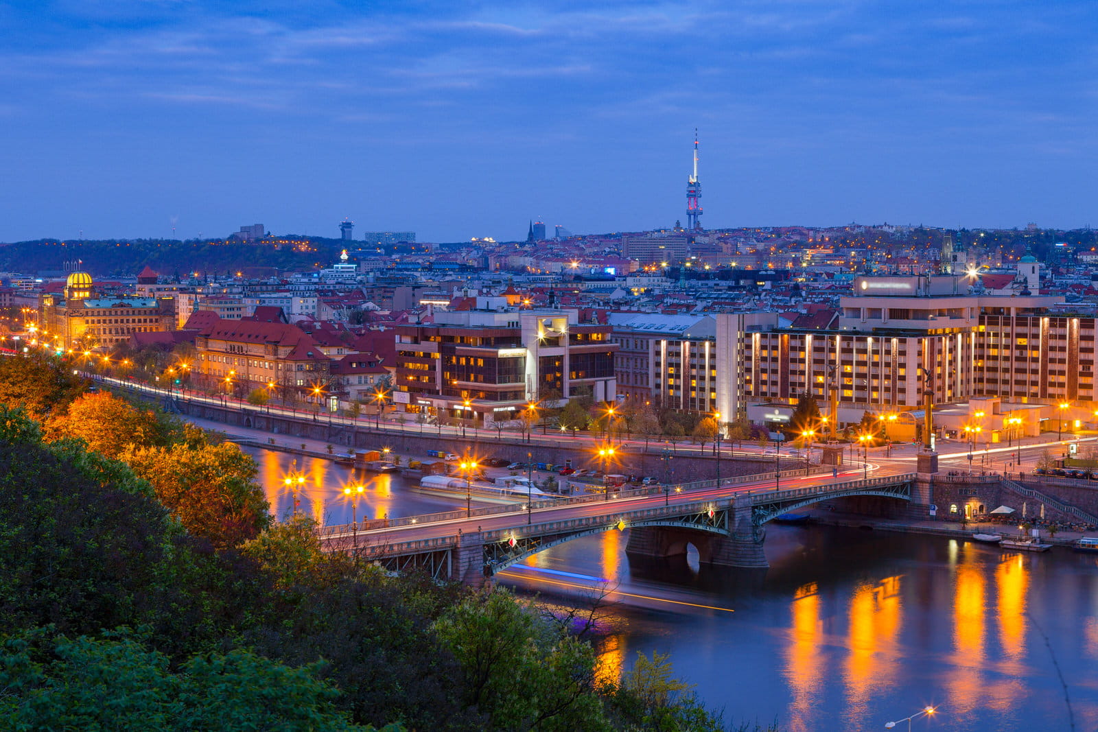 Panoramic View From Letna Evening