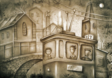 Petrin Funicular Illustration